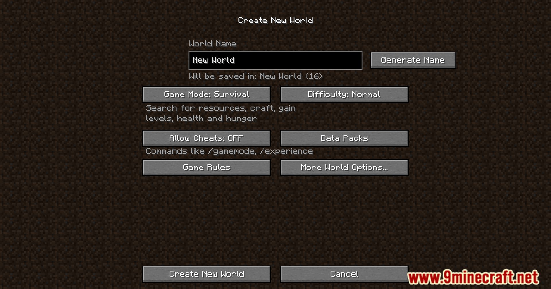 Random World Name Mod (1.21, 1.19.2) - Naming Your Worlds 3