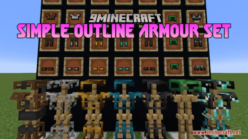 Simple Outline Armour Set Resource Pack (1.20.6, 1.20.1) – Texture Pack Thumbnail