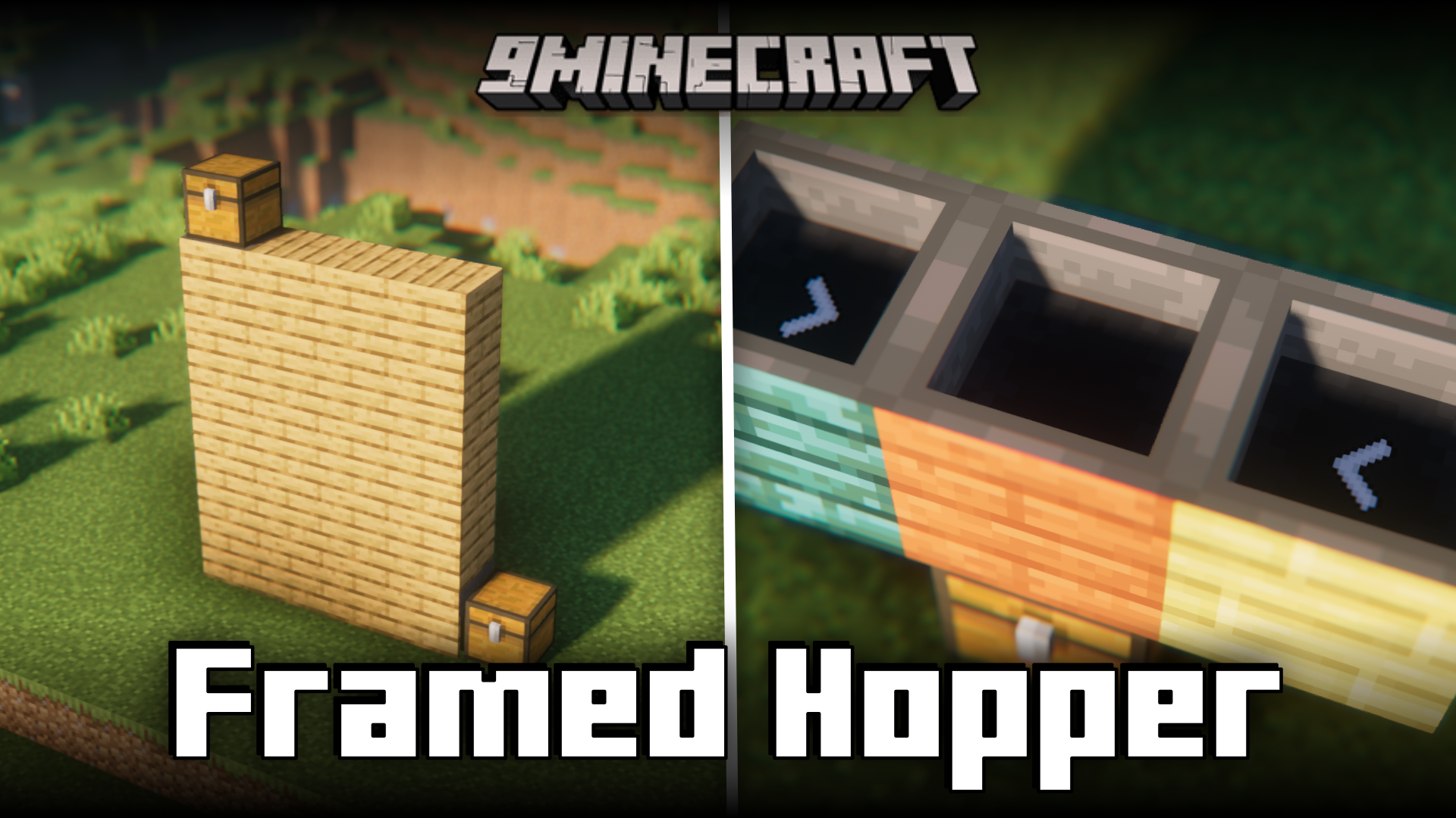 Framed Hopper Mod (1.20.2, 1.20.1) - Seamless Hoppers 1