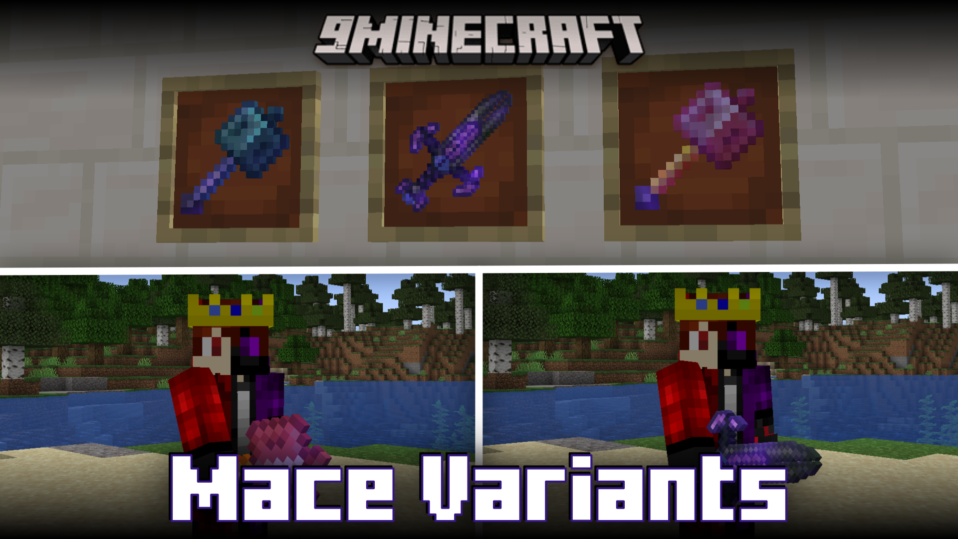 Mace Variants Mod (1.21.1) - Diamond Maces & Wind Sword 1