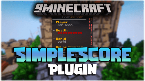 SimpleScore Plugin (1.20.6, 1.20.1) – A Simple Animated Scoreboard Plugin Thumbnail