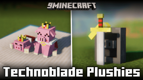 Technoblade Plushies Mod (1.20.1, 1.19.2) – Two Plushies & A Shrine Thumbnail