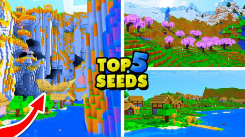 Top 5 New Minecraft Seeds You Need To See (1.20.6, 1.20.1) – Java/Bedrock Edition Thumbnail