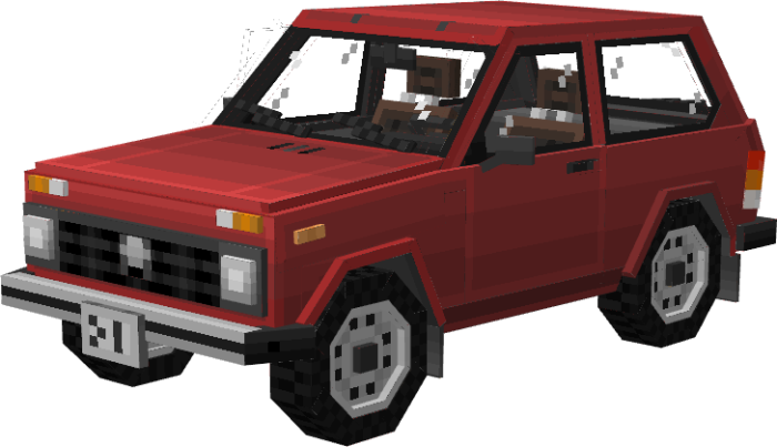 VAZ-2121 Niva Addon (1.21, 1.20) - MCPE/Bedrock Car Mod 2