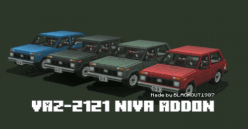 VAZ-2121 Niva Addon (1.21, 1.20) – MCPE/Bedrock Car Mod Thumbnail