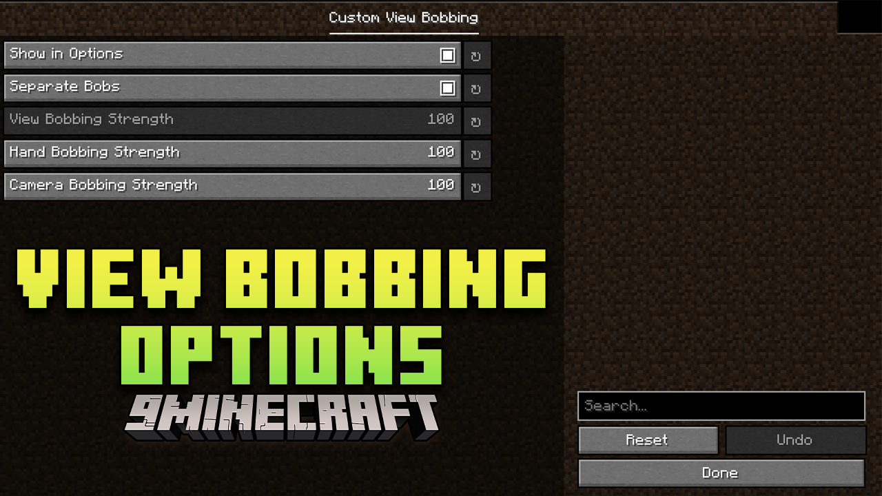 View Bobbing Options Mod (1.21.1, 1.20.1) - Personalize Your Movement 1