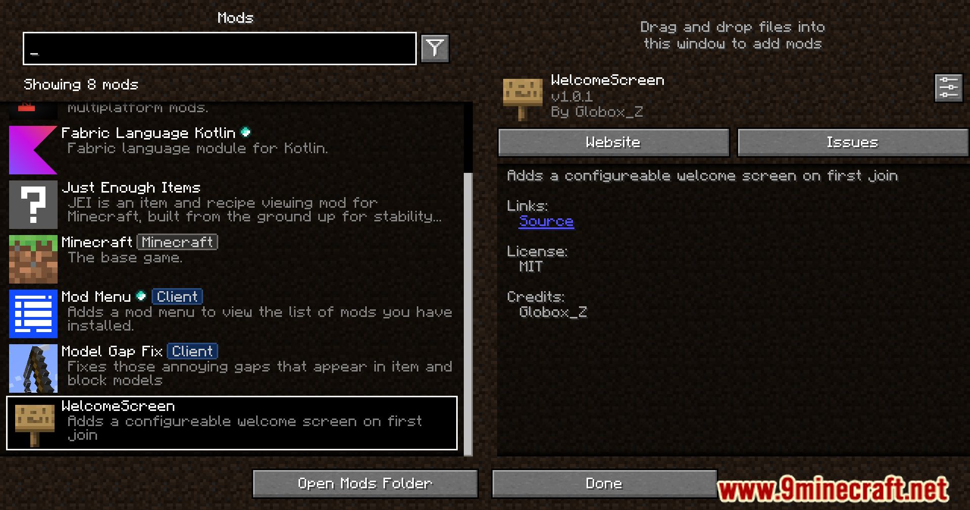 Welcome Screen Mod (1.21, 1.20.1) - Essential Information At First Join 2