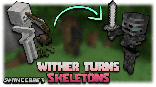 Wither Turns Skeletons Mod (1.21, 1.20.1) – Transforming Skeletons To Wither Skeletons Thumbnail