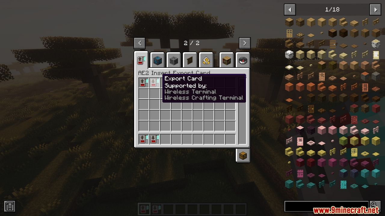 Applied Energistics 2 Insert Export Card Mod (1.20.1) 5