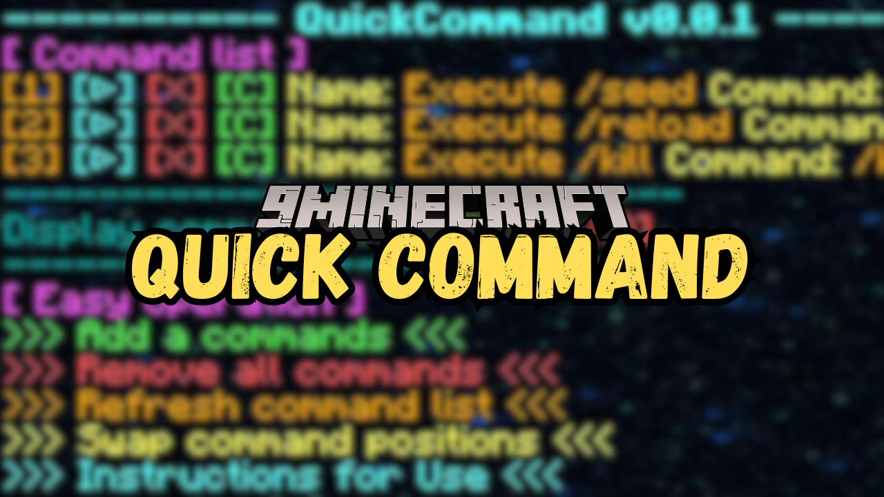 Quick Command Mod (1.21.1, 1.20.1) - Run Multiple Commands by Buttons 1