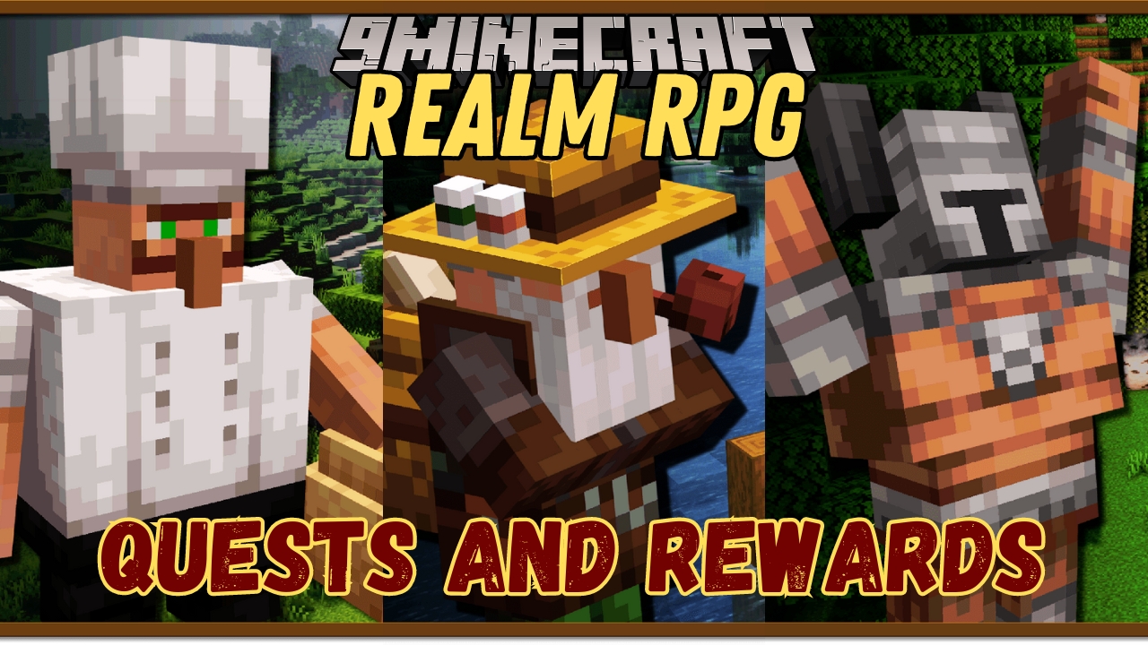 Realm RPG: Quests and Rewards Mod (1.20.1) - MMORPG Quest System 1