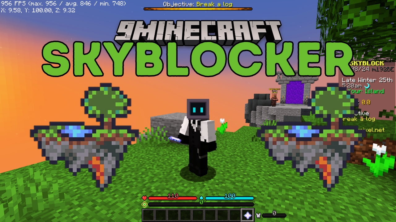 Skyblocker Modpack (1.21, 1.20.1) - Enhances Hypixel's Skyblock Gamemode 1