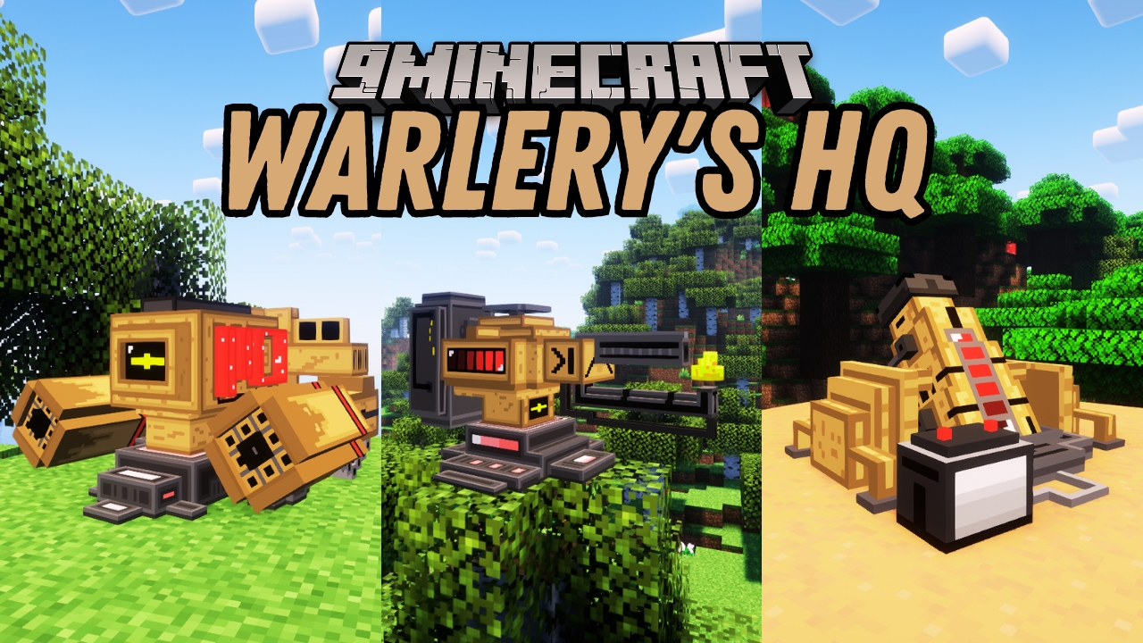 Warlery's HQ Mod (1.20.1) - 7 Types of Wooden Turrets 1