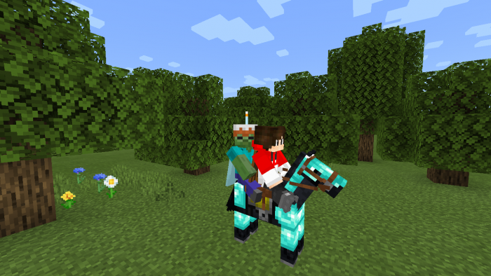 2 Seats on Horse Addon (1.21, 1.20) - MCPE/Bedrock Mod 2