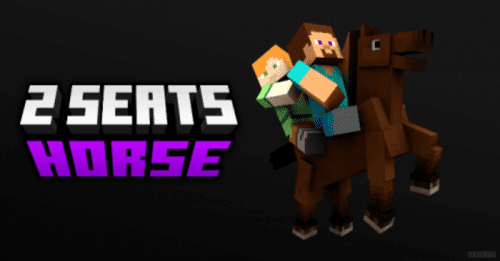 2 Seats on Horse Addon (1.21, 1.20) – MCPE/Bedrock Mod Thumbnail