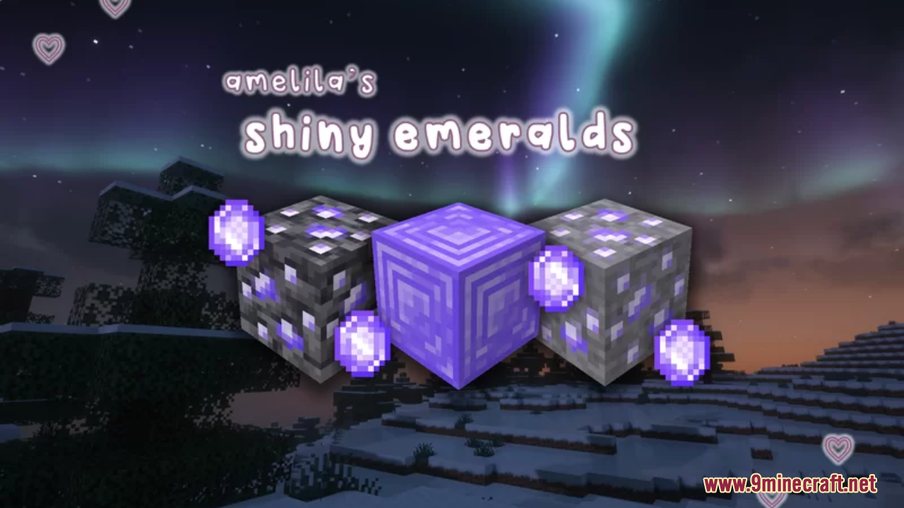 Amelila's Shiny Emeralds Resource Pack (1.21.1, 1.20.1) - Texture Pack 1