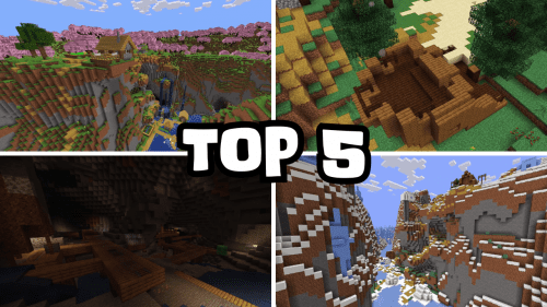 Top 5 Best New Minecraft Seeds So Far (1.20.6, 1.20.1) – Java/Bedrock Edition Thumbnail