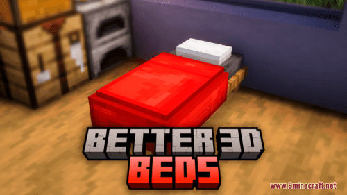 Better 3D Beds Resource Pack (1.21.1, 1.20.1) – Texture Pack Thumbnail