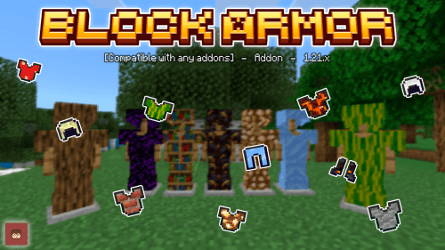 Block Armor Addon (1.21) – MCPE/Bedrock Mod Thumbnail