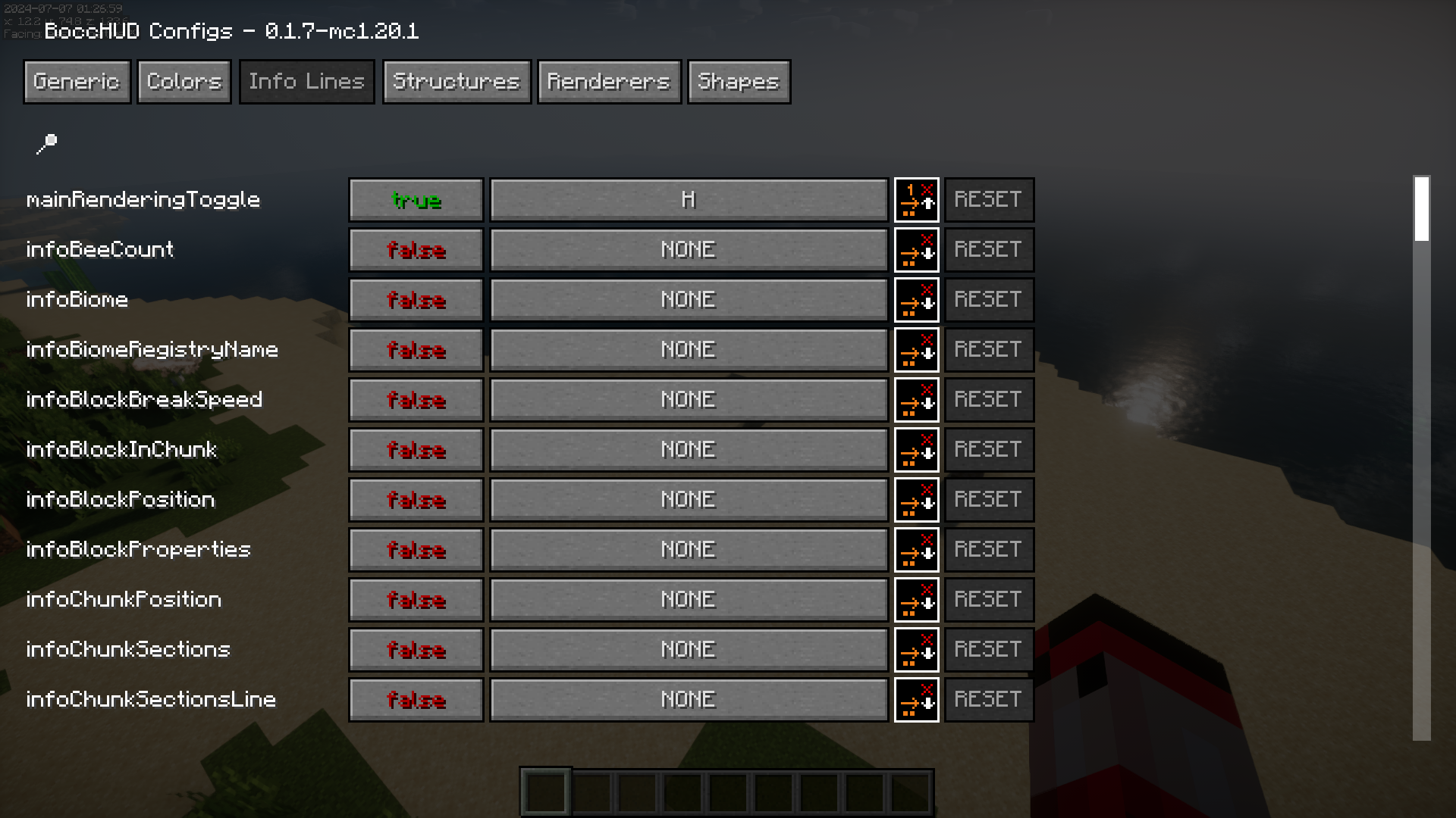 BoccHUD Mod (1.21.1, 1.20.1) - Mini F3 Screen 2