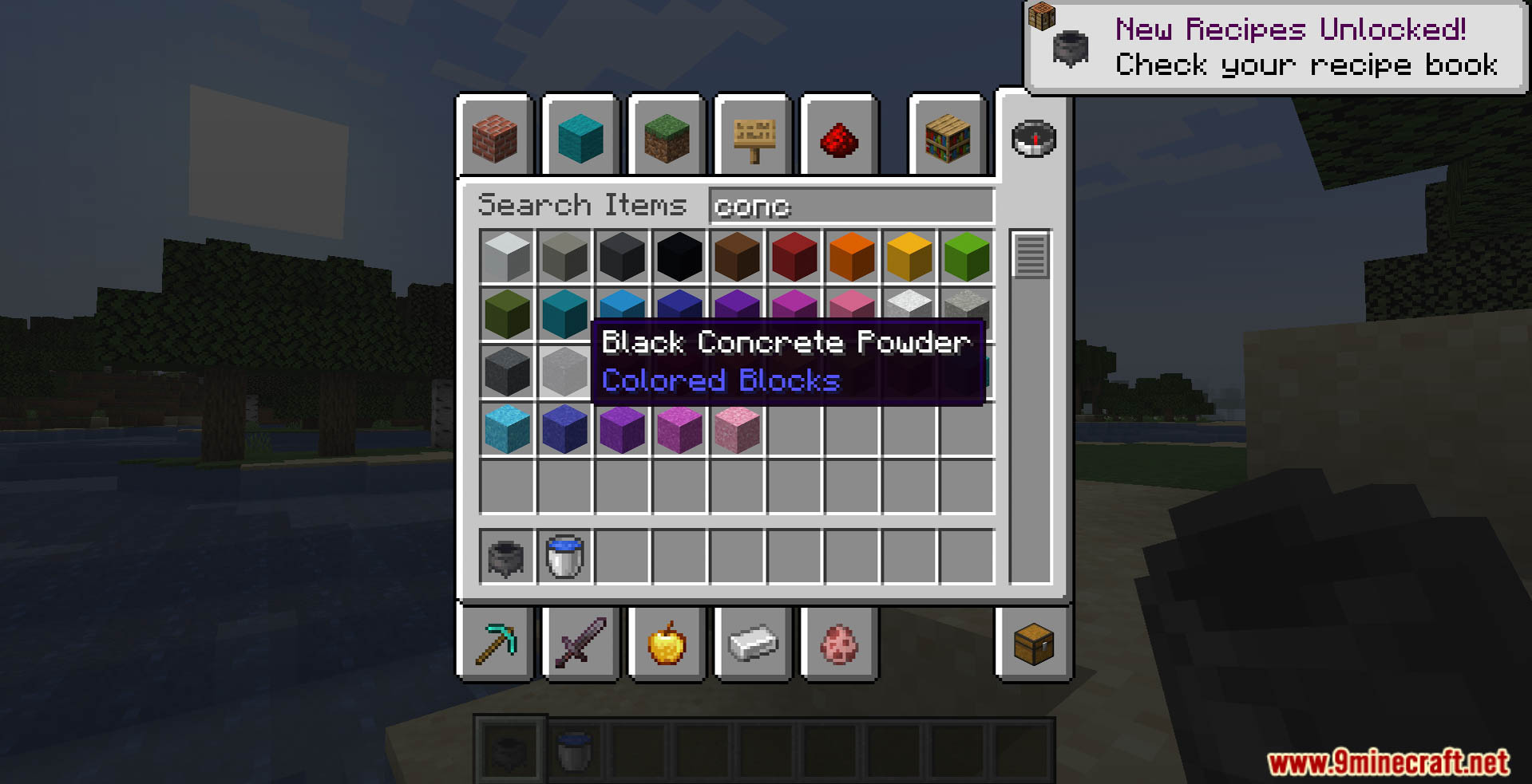 Cauldron Concrete Powder Data Pack (1.21.1, 1.20.1) - Simplify Your Concrete Crafting 4