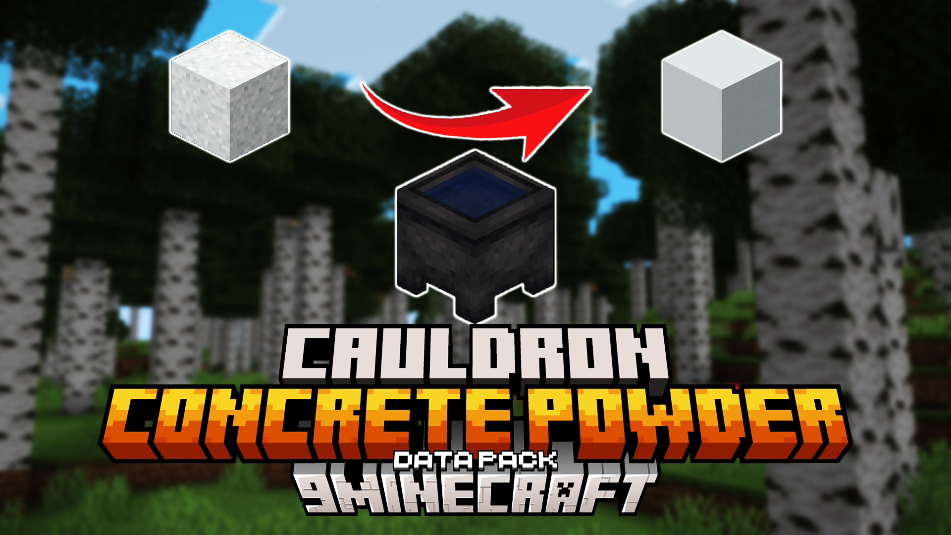 Cauldron Concrete Powder Data Pack (1.21.1, 1.20.1) - Simplify Your Concrete Crafting 1