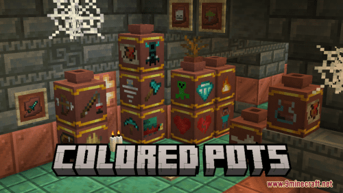 Colored Pots Resource Pack (1.21.1, 1.20.1) – Texture Pack Thumbnail