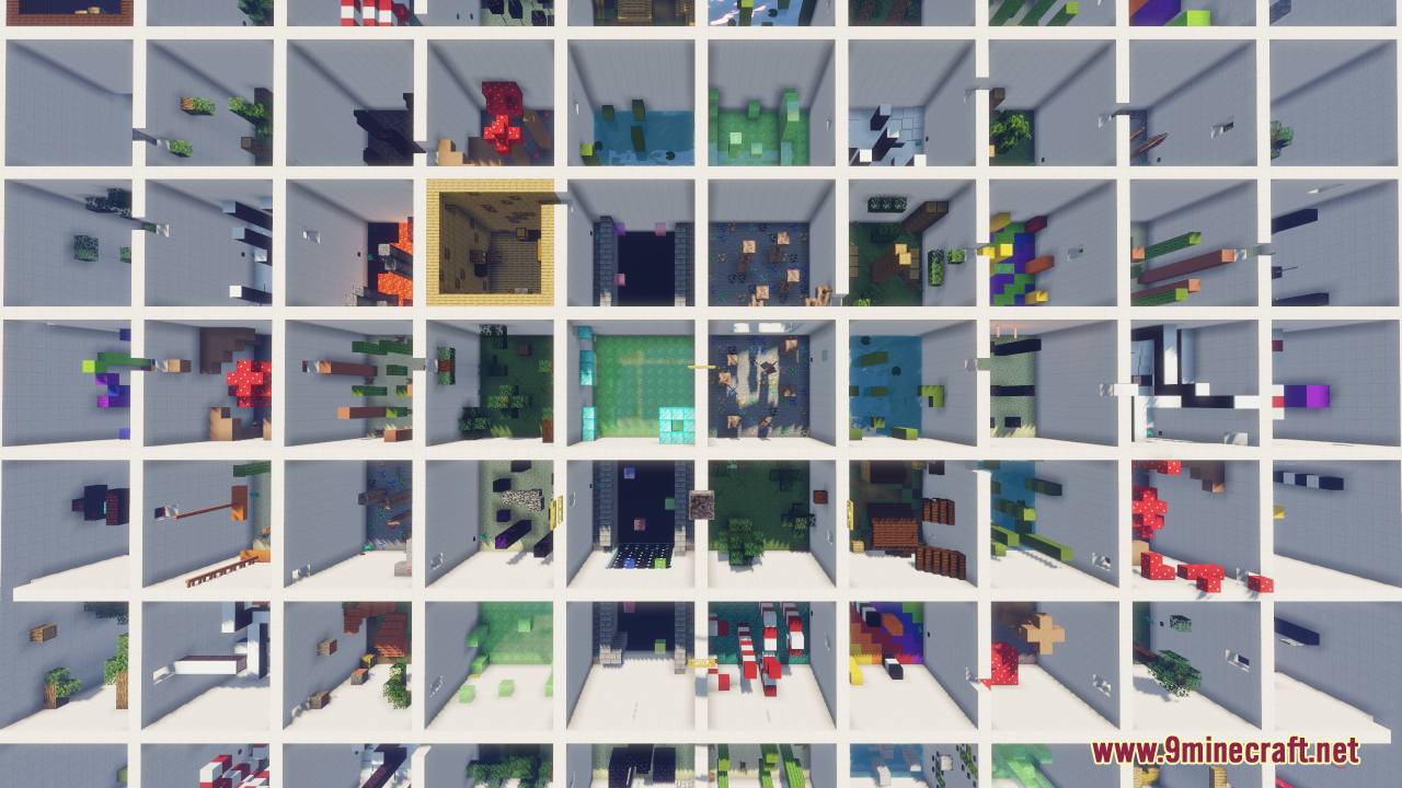 Easy Grid Parkour Map (1.21.1, 1.20.1) - 100 Parkour Grids 2