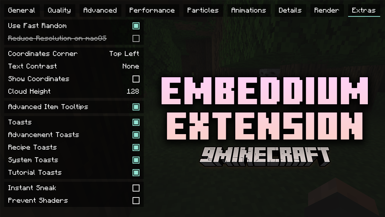 Embeddium Extension Mod (1.16.5) - Performance And Rendering Fixes 1