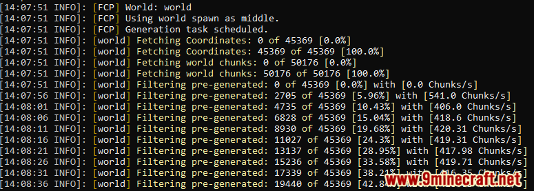 Fast Chunk Pregenerator Plugin (1.20.6, 1.20.1) - Generate Chunks Pregen Filter For High Performance 5