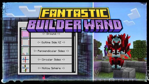 Fantastic Builder Wand Addon (1.21) – MCPE/Bedrock Mod Thumbnail