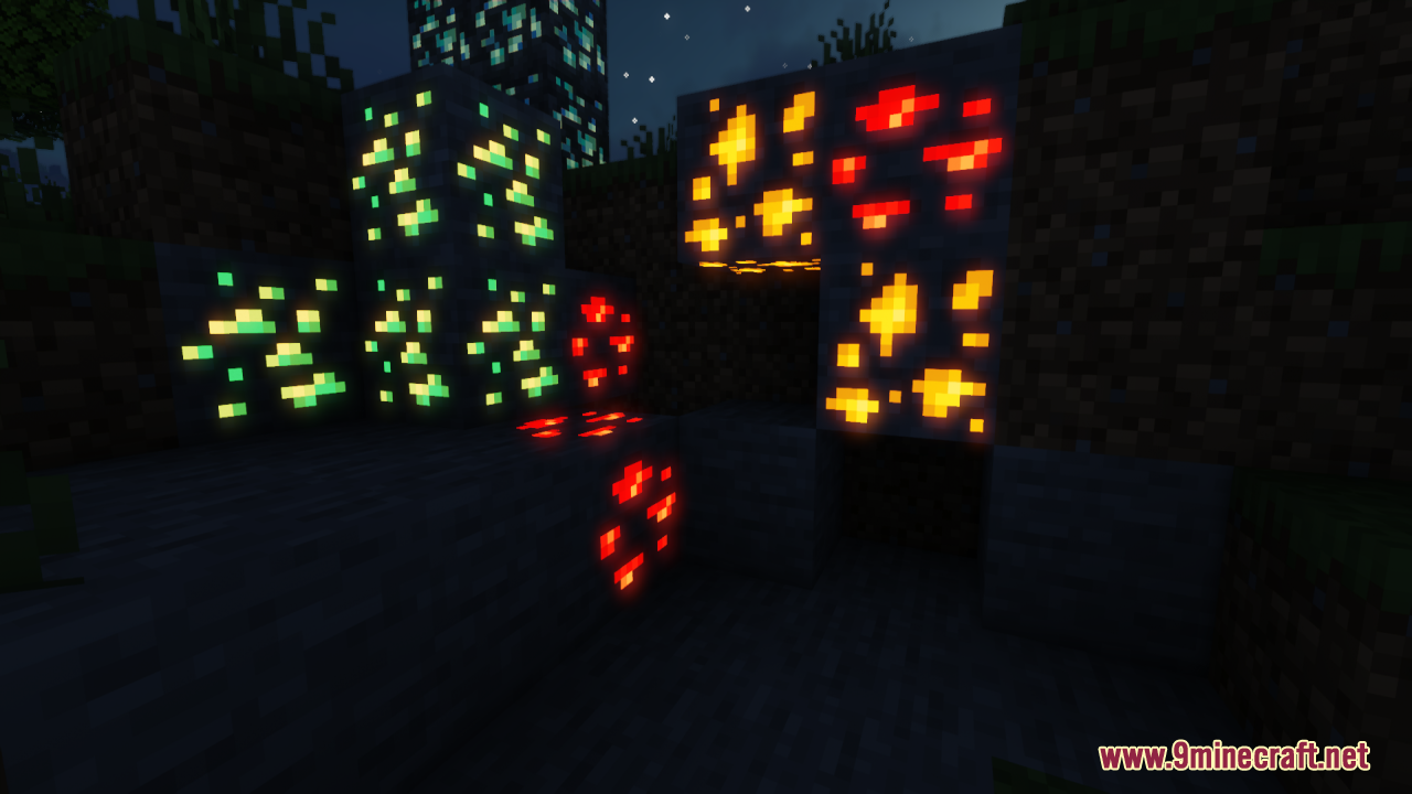 Glow Ores Universal Resource Pack (1.21.1, 1.20.1) - Texture Pack 10