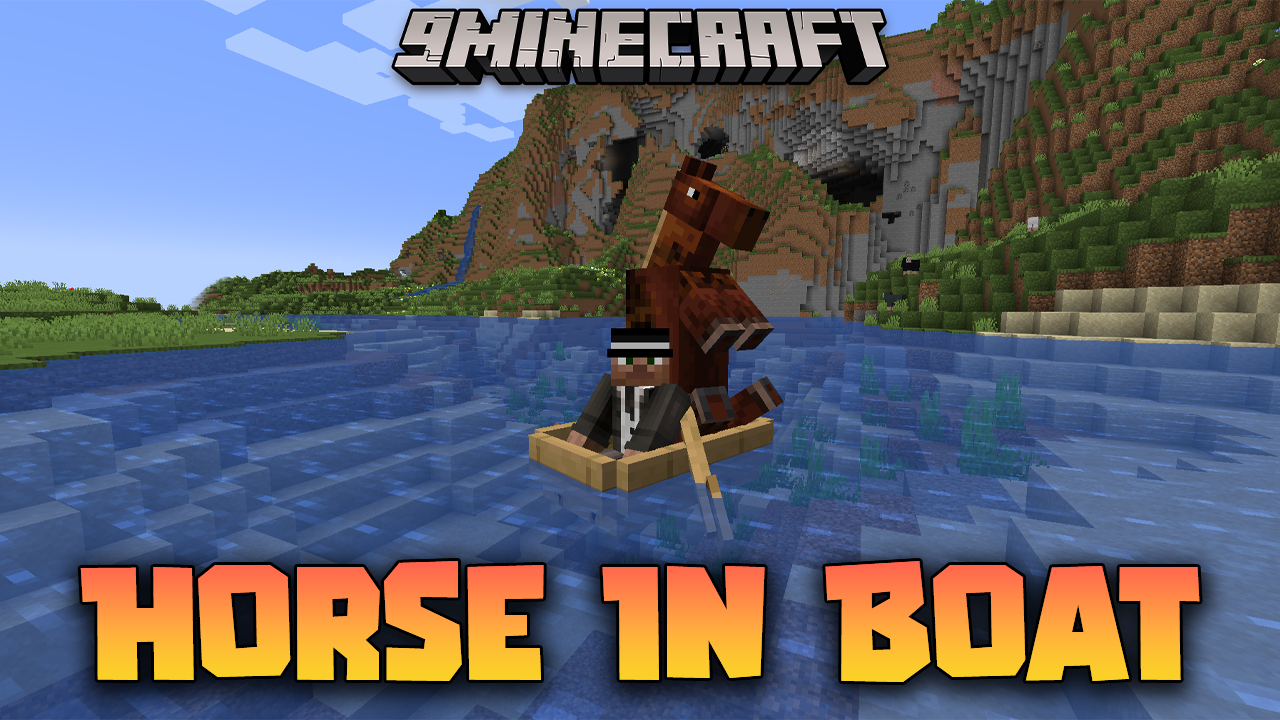 Horse In Boat Mod (1.21, 1.20.4) - Smooth Sailing With Your Horse 1