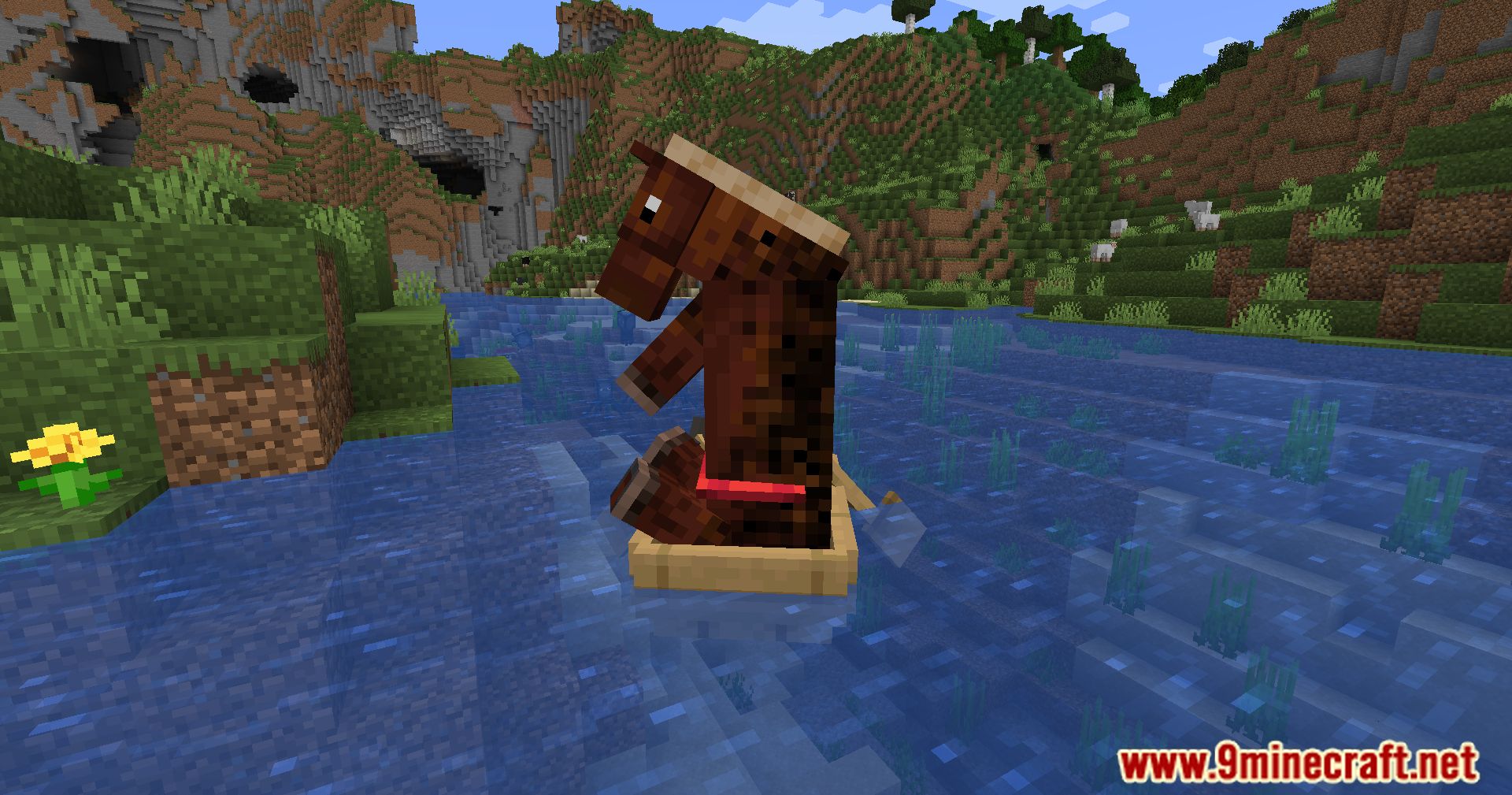 Horse In Boat Mod (1.21, 1.20.4) - Smooth Sailing With Your Horse 11