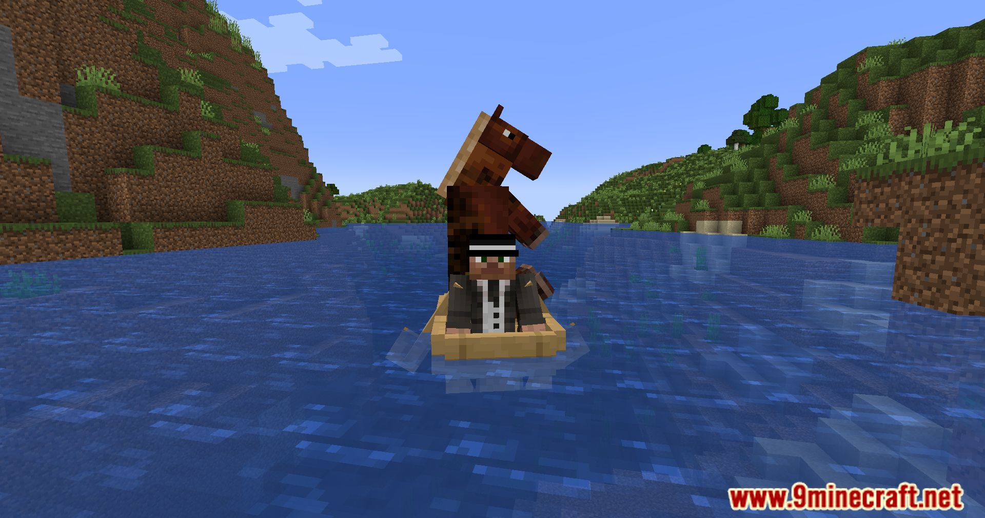 Horse In Boat Mod (1.21, 1.20.4) - Smooth Sailing With Your Horse 8