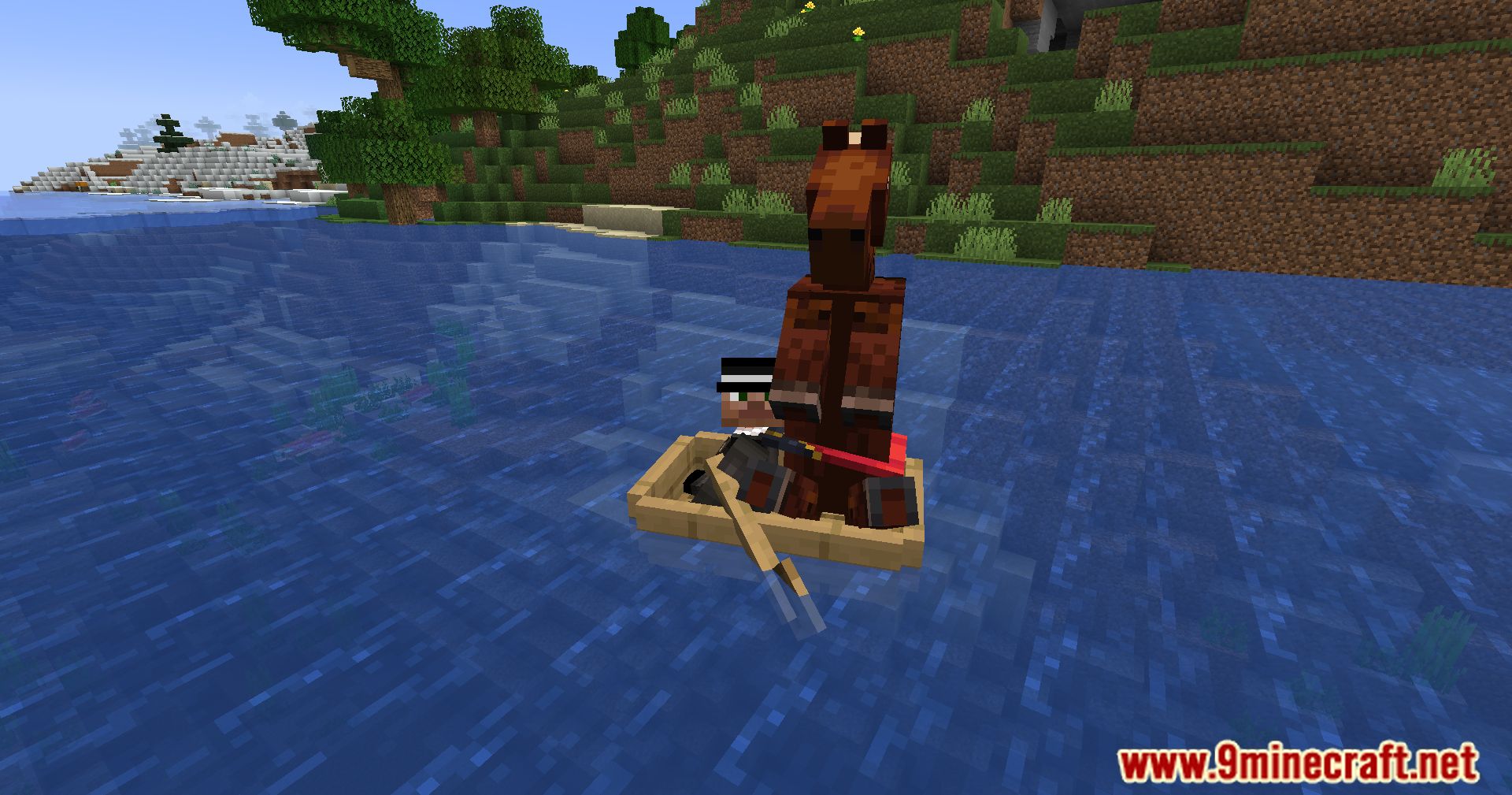 Horse In Boat Mod (1.21, 1.20.4) - Smooth Sailing With Your Horse 9