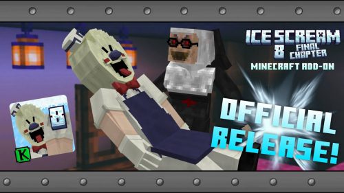 Ice Scream 8 Official Addon (1.21, 1.20) – MCPE/Bedrock Mod Thumbnail