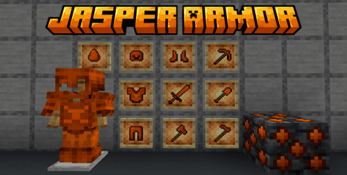 Jasper Armor Addon (1.21) – MCPE/Bedrock Mod Thumbnail