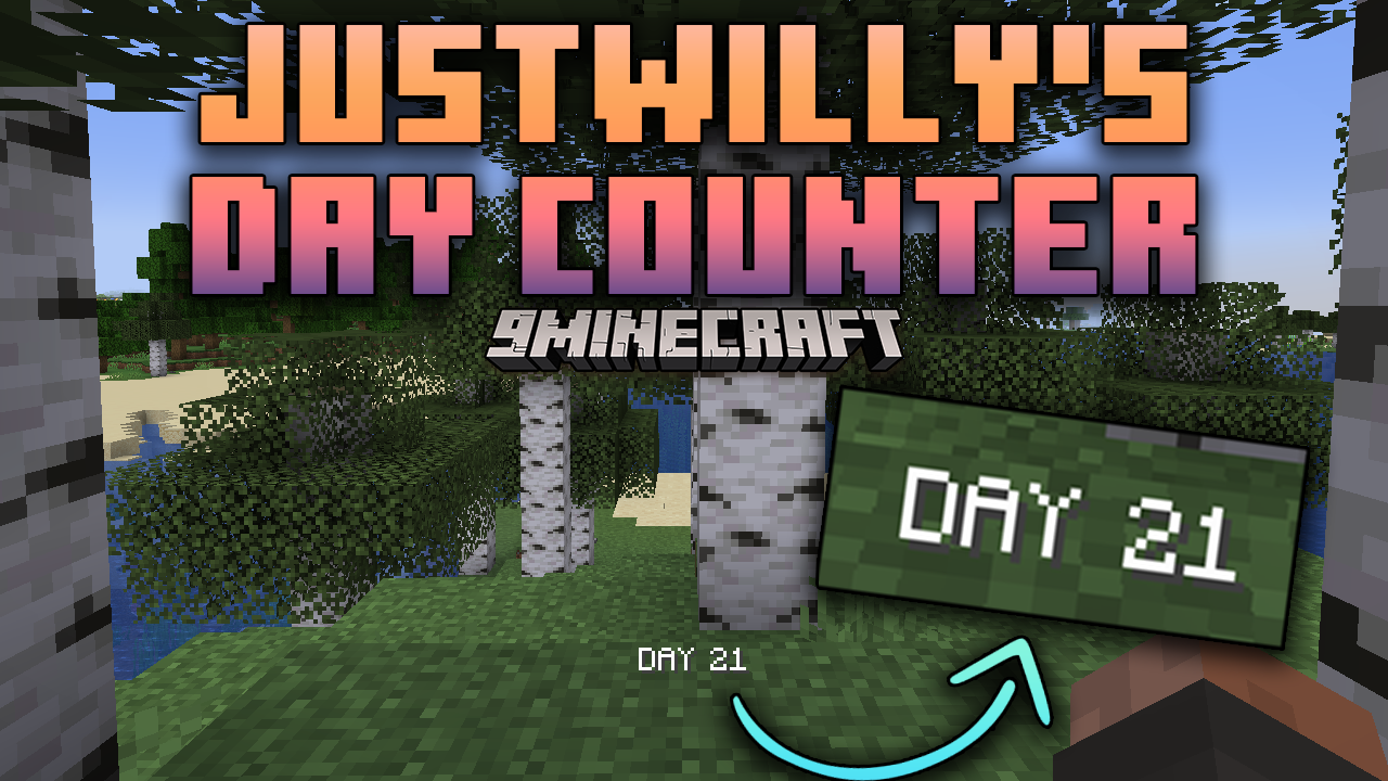 Justwilly's Day Counter Mod (1.21, 1.20.6) - Real-Time Day Tracking 1