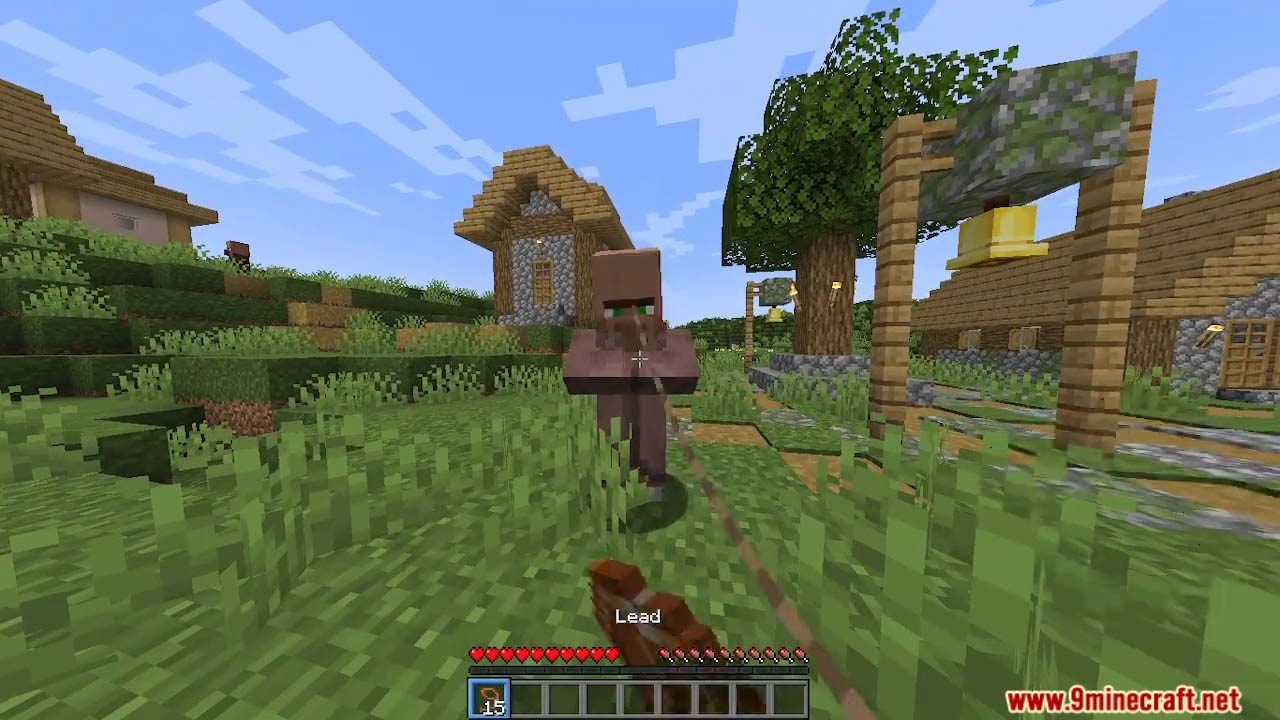 Leash Villager Data Pack (1.21.1, 1.20.1) - Easily Transport Your Villagers 5