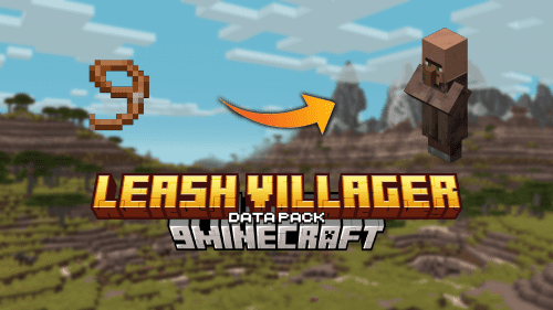 Leash Villager Data Pack (1.21.1, 1.20.1) – Easily Transport Your Villagers Thumbnail