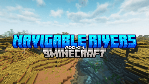 Navigable Rivers Data Pack Add-On (1.21.1, 1.20.1) – Immersive And Navigable World Thumbnail