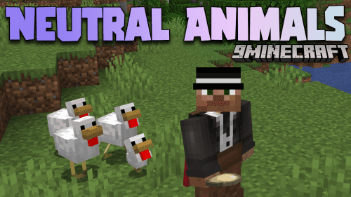 Neutral Animals Mod (1.21.1, 1.20.1) – Villagers And Animals Fight Back Thumbnail