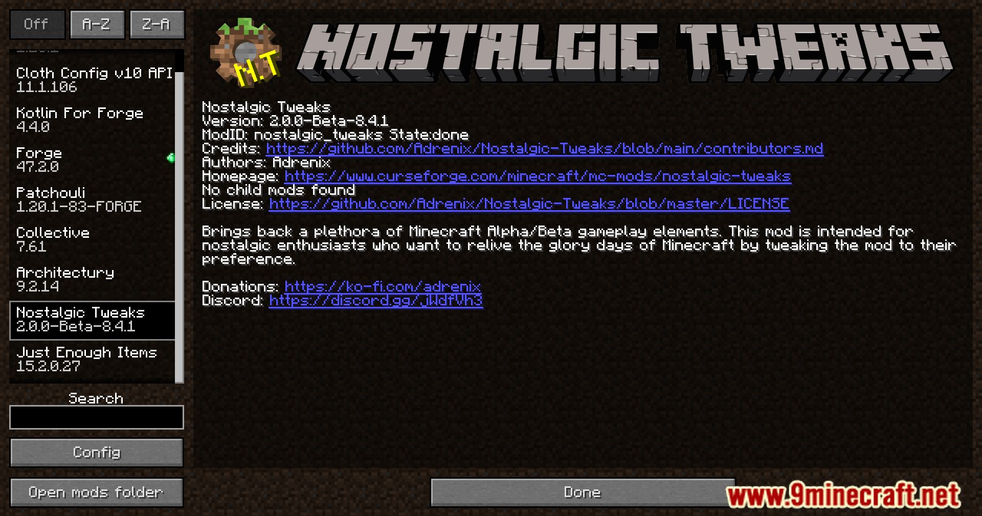 Nostalgic Tweaks Mod (1.21.1, 1.20.1) - Classic Minecraft Gameplay 2