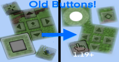 Old Buttons 1.19+ Texture Pack (1.21, 1.20) – MCPE/Bedrock Thumbnail