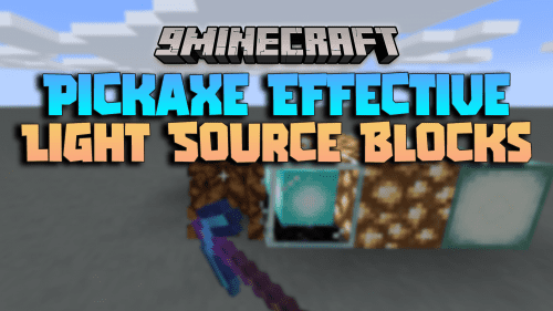 Pickaxe Effective Light Source Blocks Data Pack (1.21.1, 1.20.1) – Faster Mining For Light Sources Thumbnail