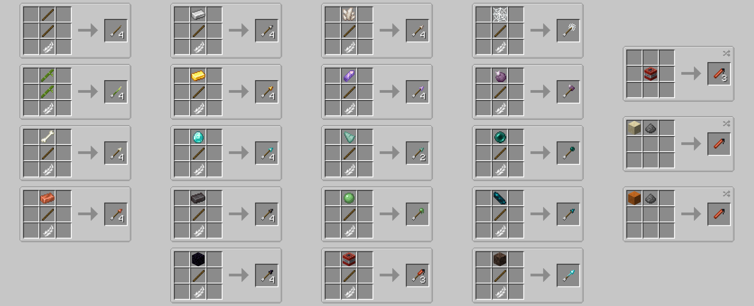 Projectiles Mod (1.20.2, 1.20.1) - More Arrows & Dynamite 2