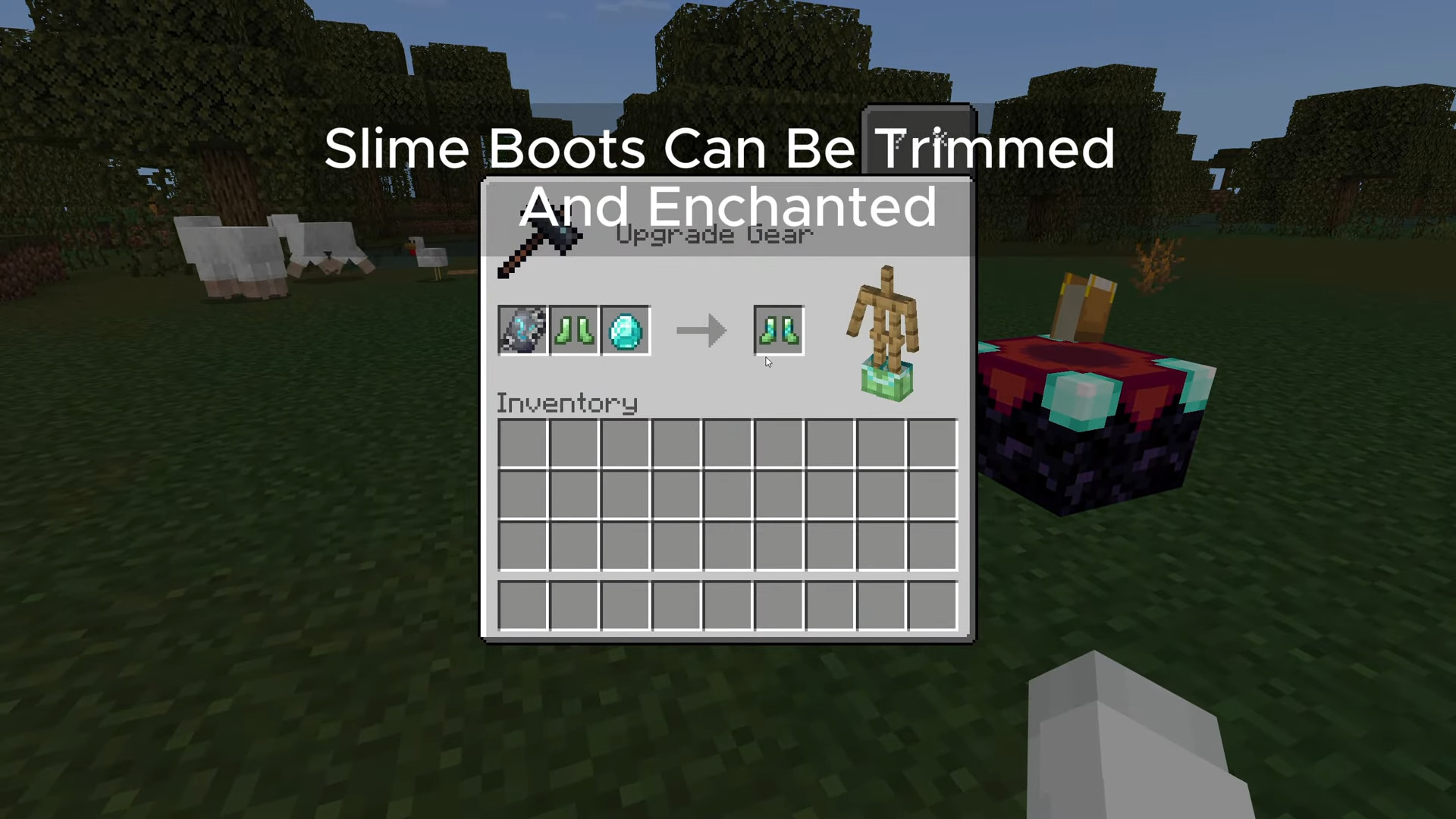 Raiyon's Slime Sling-Boots Addon (1.21) - MCPE/Bedrock Mod 7