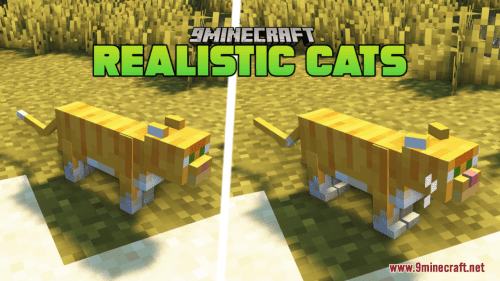 Realistic Cats Resource Pack (1.21.1, 1.20.1) – Texture Pack Thumbnail