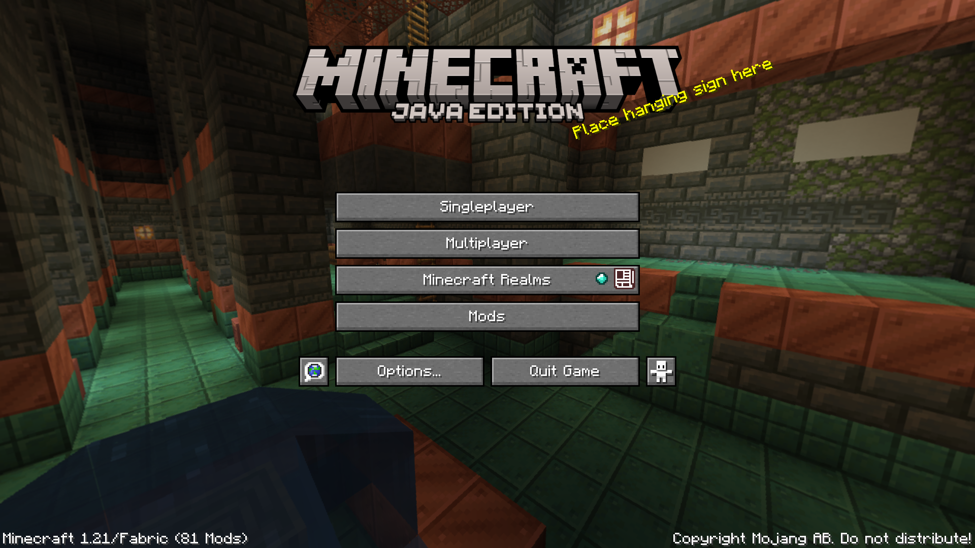 Realms Button Remover Mod (1.21.1, 1.20.1) - Removes The Realm Button From Main Menu 2